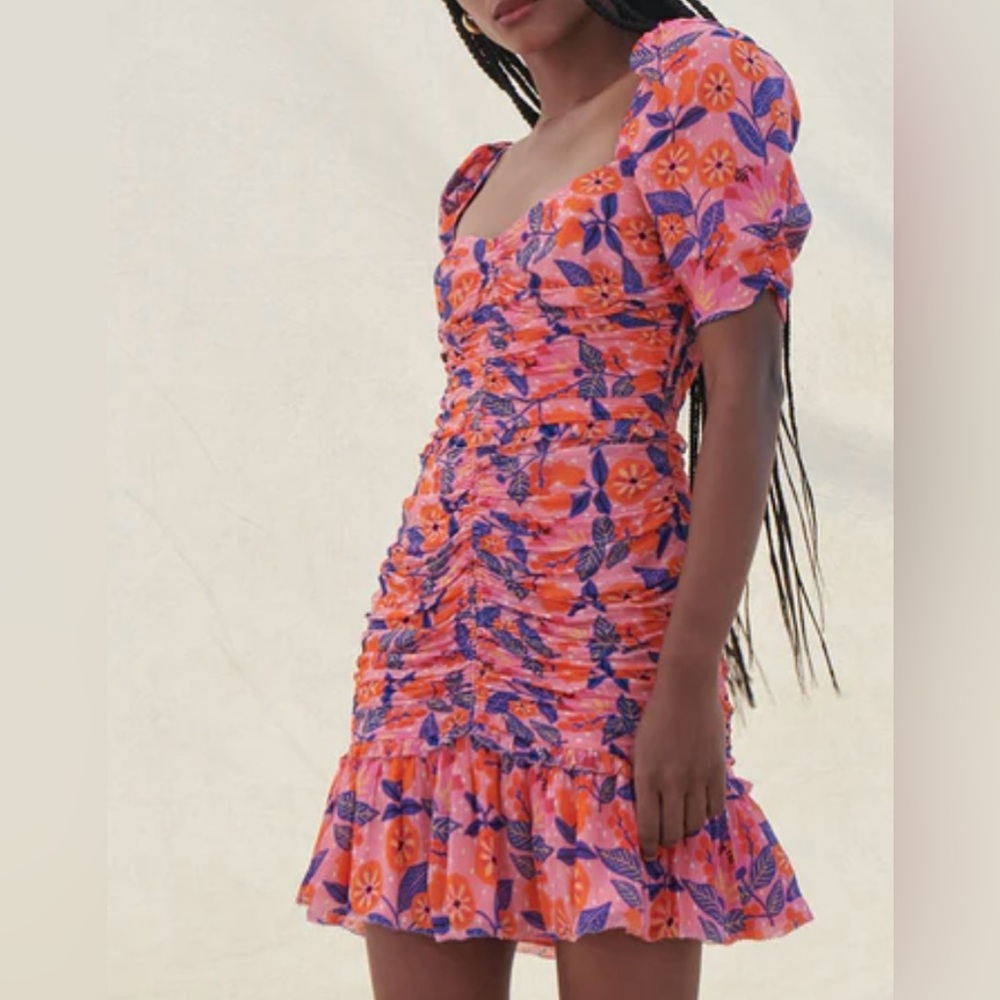 SAYLOR Floral Puff Sleeve Dress